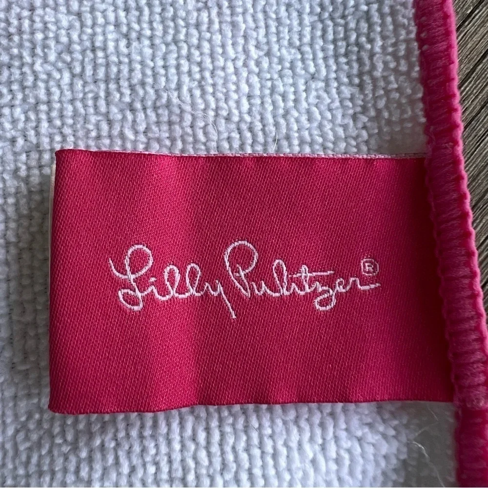 Lilly Pulitzer Golden Hour Oversized Microfiber Lounge Towel Bright Floral GUC